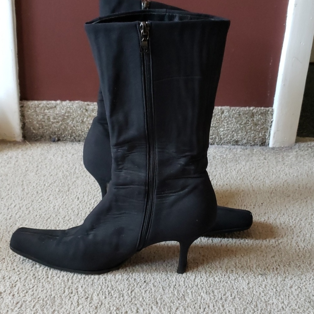 Prada Black Heeled Boots